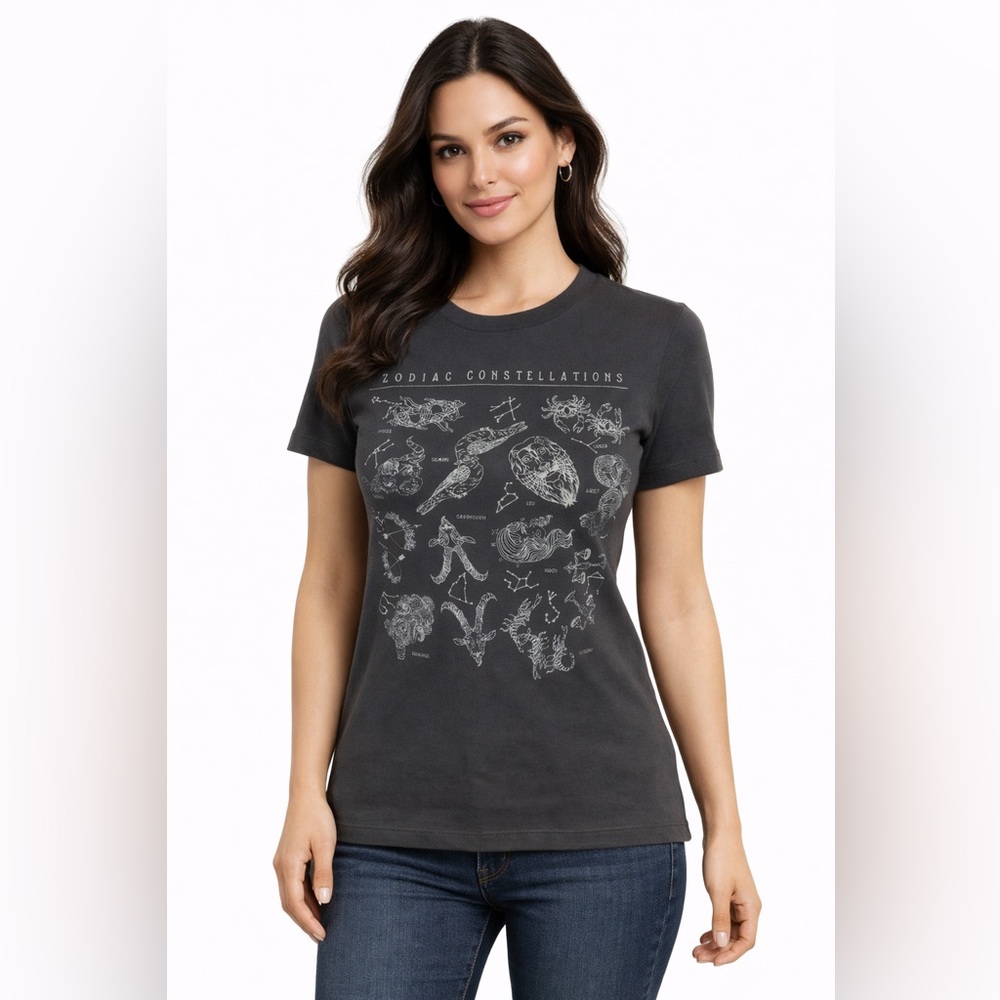 Fifth Sun Zodiac Constellations Graphic Tee | Vintage Astrology T-Shirt